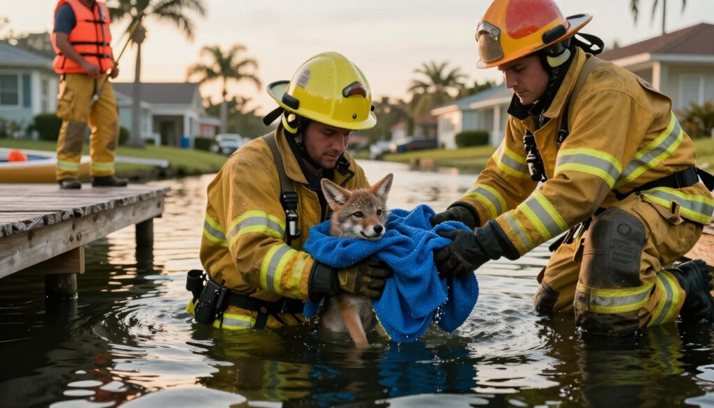 3-10-1024x585 7 Remarkable Firefighter Coyote Rescue Moments That Surprised People